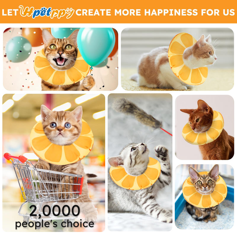 Kitten Cones After Surgery Extra Small Waterproof Cone Collar Soft to Stop Licking Neck Elizabethan Kitten e Collar for Recovery Wound Healing Safety xs Small Cat Donut Cone Waterproof Orange - PawsPlanet Australia