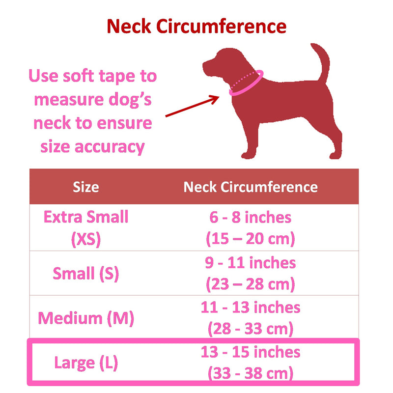 Dog Neck Donut Collar - Inflatable Dog Donut Collar for After Surgery - Elizabethan Collar for Dogs, Dog Inflatable Recovery Collar, Dog Doughnut Collar (Large Size) L (Neck 13"-15") - PawsPlanet Australia