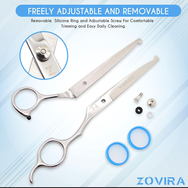 Zovira Dog Grooming Scissors 6" Stainless Steel Pet Hair Cutting Shears for Dogs & Cats (Pet Scissors Single) Pet Scissors Single - PawsPlanet Australia