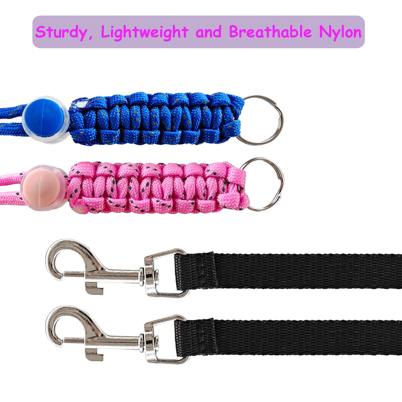 Handmade Figure 8 Harness and Leash for Ferrets/Bearded Dragons/Guinea Pigs/Rats/Chinchillas/Reptiles/Birds/Squirrels/Small Animals Pets up to 15lb Blue+Pink - PawsPlanet Australia