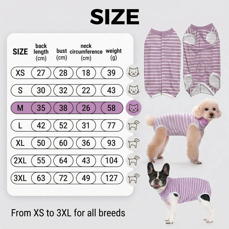 JSTHHTT Dog Bodysuit After Surgery Castration, Recovery Suit for Dogs, Dog Bodysuit After Castration Male, Wound Protection Suits for Dogs, Dog Body Suit After Surgery Dog, Pink M