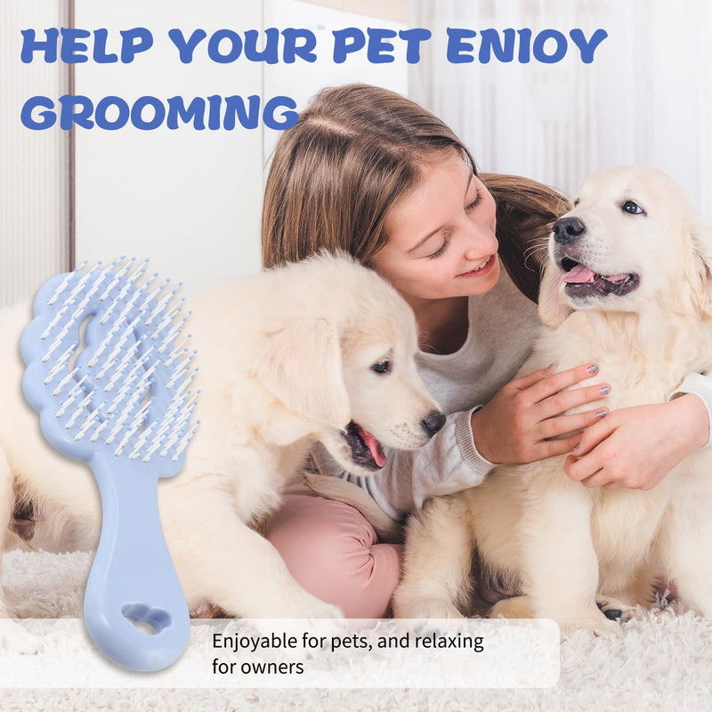 Puppy Brush for Small Dogs, Puppy Brushes for Grooming, For Combing and Detangling curly Hair, Perfect for Shih Tzu, labradoodle poodle, Yorkshire Terrier and Maltese, (Blue) - PawsPlanet Australia