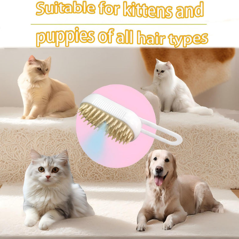 Cat Hair Brush, Dog Hair Brush, Cat Steam Brush, Rechargeable Steam Brush for Cats and Dogs, Skin Friendly Deshedding Grooming Tool for Dogs Cats With Pet Supplies Accessories - PawsPlanet Australia