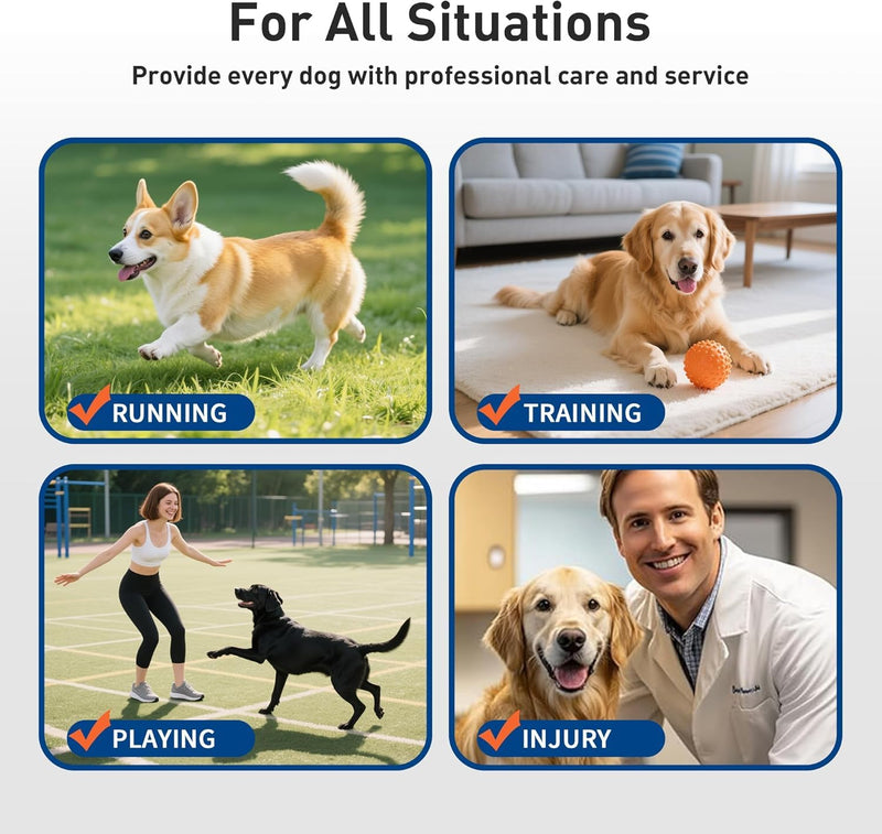 Firstbrace Dog Rear Leg Hock Joint Braces with Removable Metal Strips (L Pair) | Removable rigid metal strips deliver heavy-duty canine rear hock joint stabilisation. L