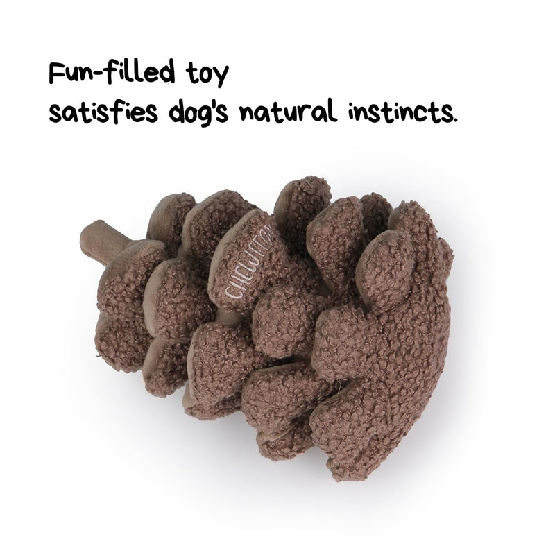Interactive Pinecone Shaped Dog Toy, Enrichment Squeaky Snuffle Dog Toy, Cute Dog Puzzle Toy, Durable Plush Dog for Small and Medium Dogs - PawsPlanet Australia
