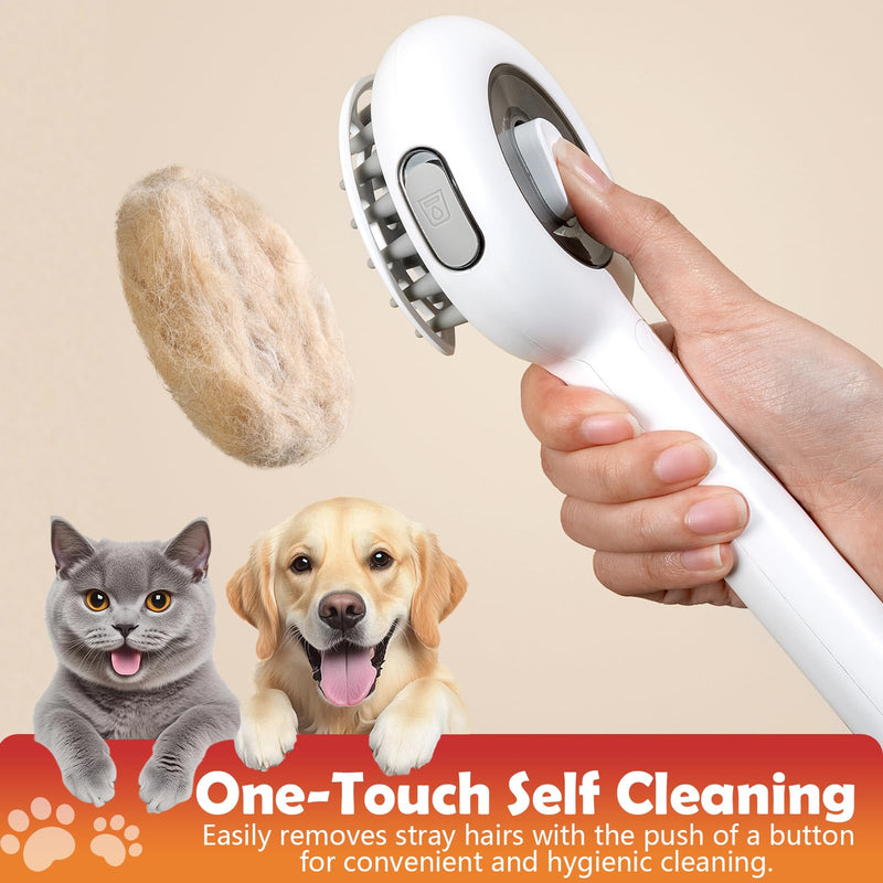 Cat Brushes for Indoor Cat, 6 in 1 Pet Steam Brush for Dog Cats Grooming Kit Supplies Hair Grooming for Long Short Hair Cats Dogs Massage & 2 Water Spray Modes Shedding Brush - PawsPlanet Australia