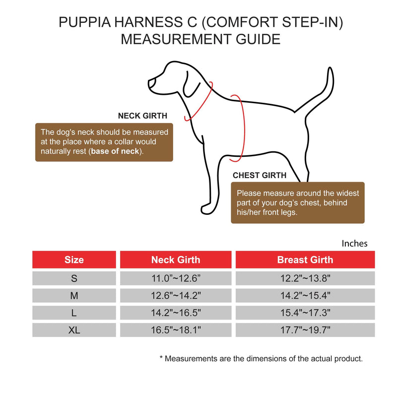 Puppia Lucas Dog Comfort Harness C (Step-in) Fashionable Checkered Pattern Spring Summer Harness for Small and Medium Dogs, Yellow, Large YELLOW_LUCAS