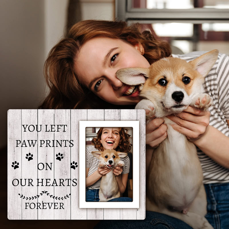 Pet Memorial Gifts for Dogs, Dog Memorial Gifts for Loss of Dog, Loss of Dog Sympathy Gift, Dog Remembrance Gift - 4x6 Dog Memorial Picture Frame with Paw Prints, Dog Loss Gifts - PawsPlanet Australia