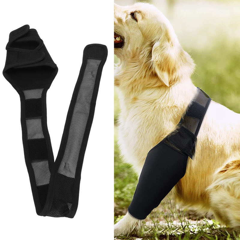 Pissente Dog Elbow Protector Pads, kniebandage hund, hund kniebandage For Relieve Arthritis Reducing Pain Provides Support (L) L Black