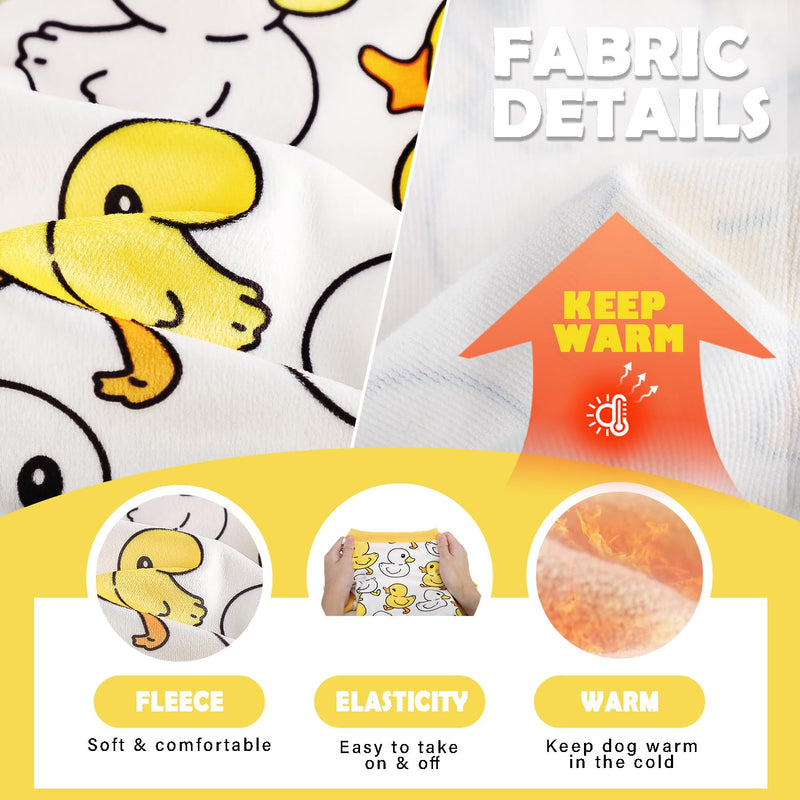 Fall Dog Pajamas Sweaters for Small Dogs Fleece Dog Onesie Stretchy Puppy Sweater Warm Small Dog Clothes Dog Pjs Pet Apparel,XXS Dog Clothes,Yellow Duck XX-Small Yellow Duck - PawsPlanet Australia
