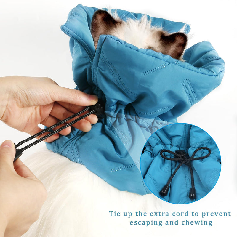Cat Recovery Collar, Soft Adjustable Cat Cone Collar Breathable Cat Neck Protector Elizabethan Collar Lightweight Waterproof Kitten Cone Alternative for Puppies Pets, Stop Licking (S, Blue) - PawsPlanet Australia