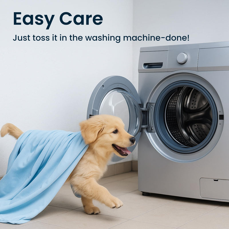 Zonli Premium Cooling Blanket for Dogs-Lightweight Fluffy Pet Throw & Bed Cover,Cooling Mat for Dogs,Cats&Puppies - Breathable,Durable Summer Blanket-Oversized 39"×55" Pet Pad, Machine Washable (Blue) Blue - PawsPlanet Australia
