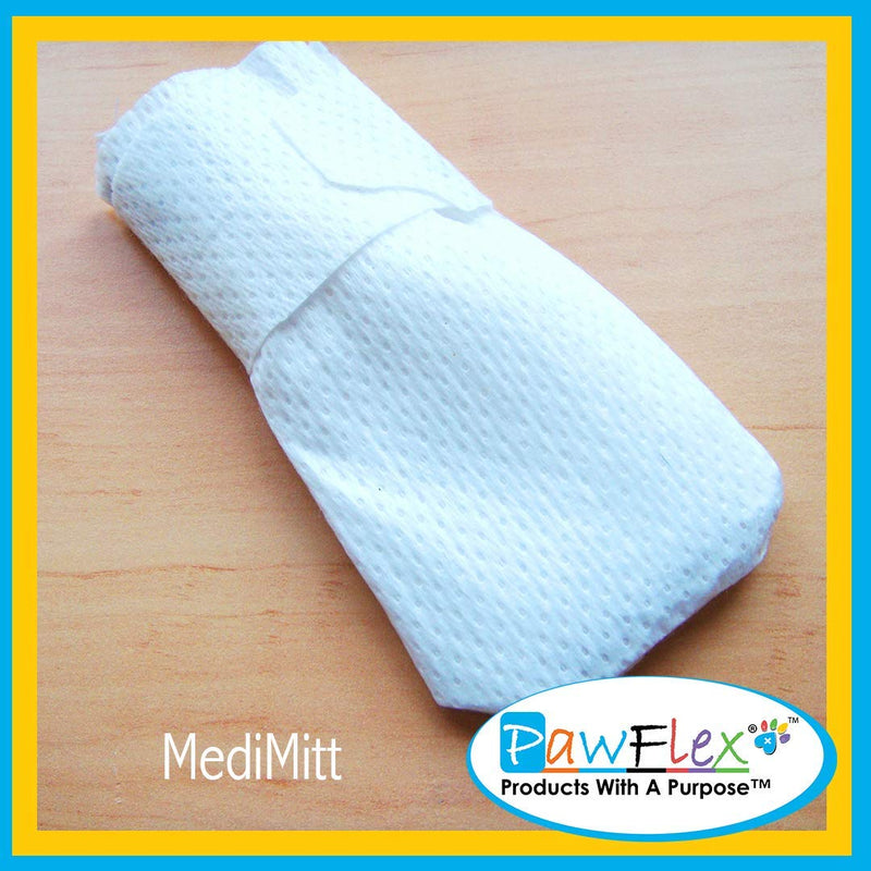 Medimitt Paw Bandages for Dogs, Cats and Pets – Stretchy Medical Booties, First Aid for Paws – Non Slip, Non Adhesive, Breathable, Disposable, Washable, Adjustable Strap, 12 Pack (Large) Large 12-Pack