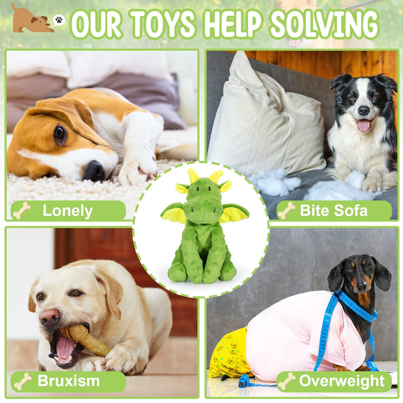 Squeaky Dog Toys Plush Dog Toy with Crinkle Paper Stuffed Durable Dog Chew Toys for Small Middle and Large Dogs Pterosaur - PawsPlanet Australia