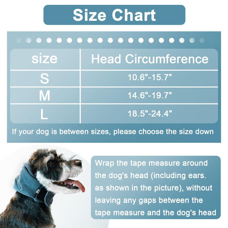 Rizzco Ear Guards for Dogs and Cats - Headband for Anxiety Relief, No-Flap Ear Wraps, Soft Ear Muffs for Noise Protection, Sleeping, Fireworks, Grooming, Drying, and Thunderstorms Large(Head Girth:18.5"-24.4") - PawsPlanet Australia