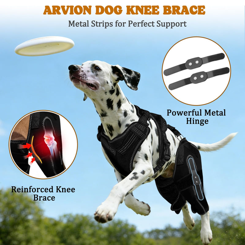 Dog Knee Braces for Back Leg, Adjustable Dog Leg Braces for Torn ACL Hind Leg with Metal Stabilizers, Better Recovery Knee Brace for Rear Leg Cruciate Ligament Injuries & Hip Dysplasia, XL