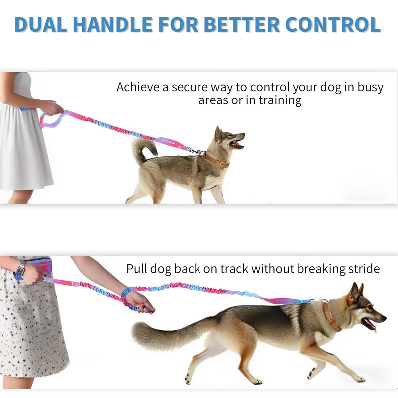 Hands Free Dog Leash for Medium Large Dogs,Hands Free Dog Leash with Zipper Pouch,Suitable for Running Jogging Walkin - PawsPlanet Australia