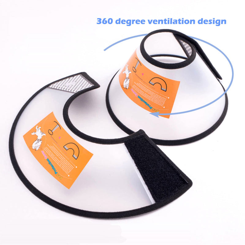 Elizabethan Collar Breathable Soft Edge, Dog Cone Collar, Adjustable Pet Protection Collar Anti Bite & Lick Wound Healing, Suitable for dogs with 35-40cm Neck Circumference, White Neck:35-40 cm