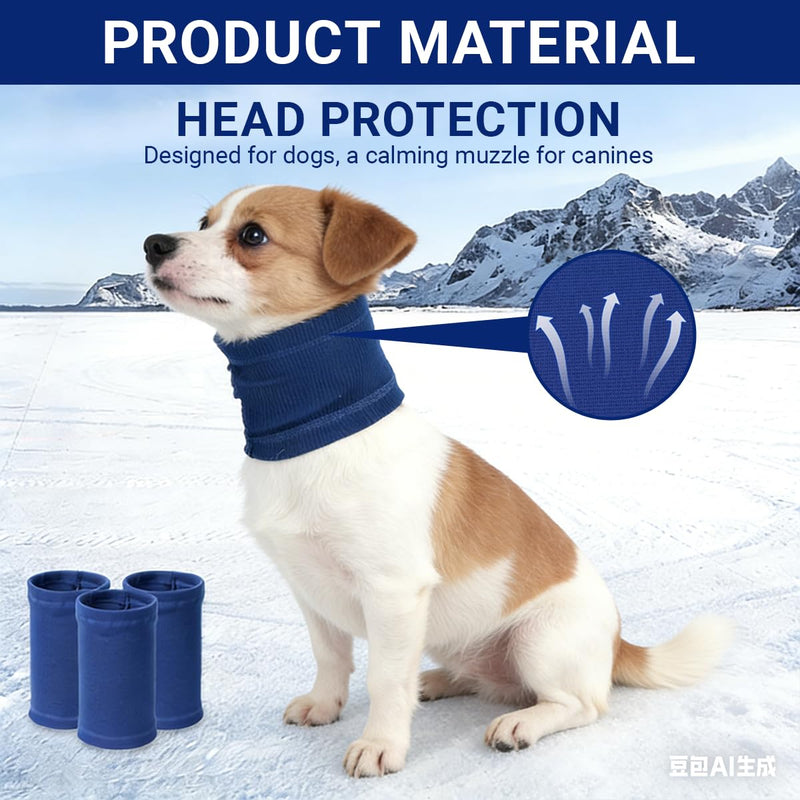 Earmuffs for Dogs, Noise Protection, Soft Dog Protective Cover, S, Blue, Head Circumference 25-41 cm, Soothing, Warming and Lightweight for Small Dogs