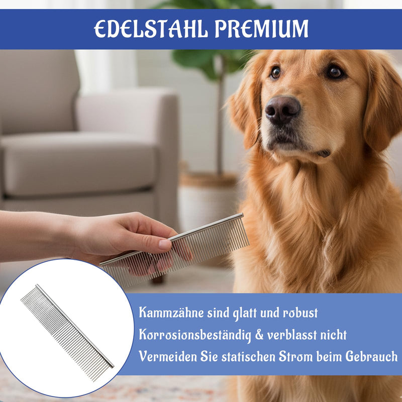 Dog Collar, 38-44 cm Protective Collar, Dog Leak Protection, Adjustable Dog Collar, Lightweight Protective Measures Protective Collar with Dog Comb for Post-Operative Care and Daily Protection