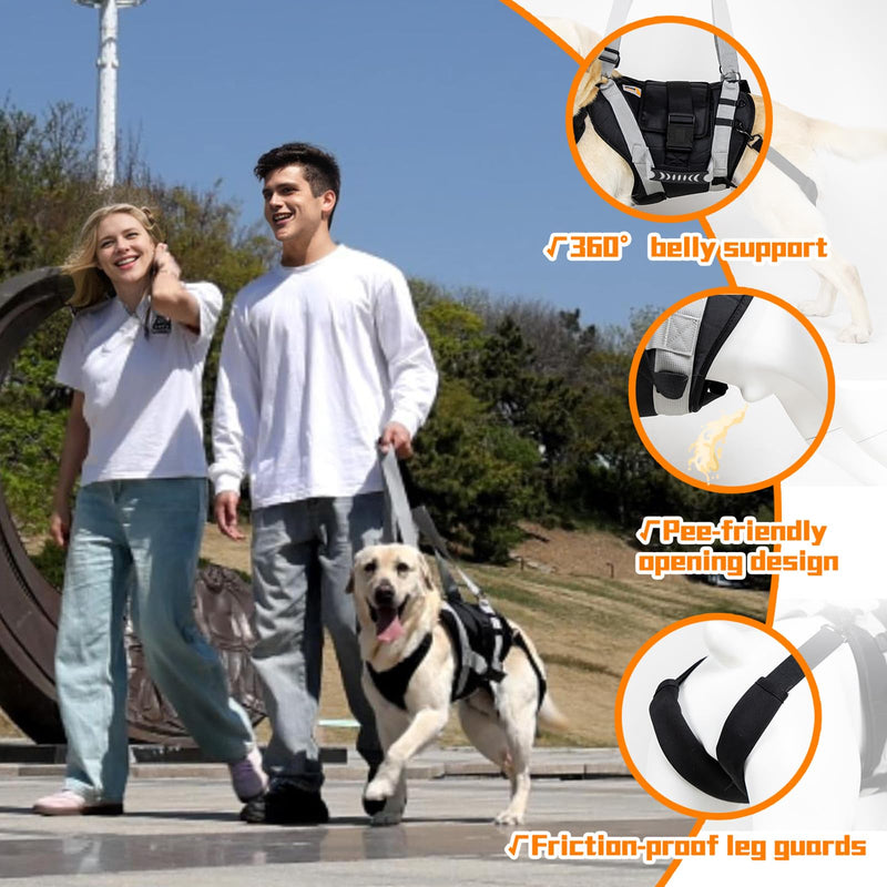 Dog Lift Harness for Large Dogs,Full Body Dog Sling Carrier with Handle,for Up Stair/Back Legs Support/Dogs Joint Injuries/Arthritis (Large) - PawsPlanet Australia
