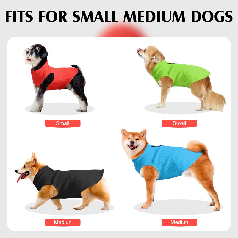 Fleece Dog Sweater Vest, Soft Warm Pullover Fleece Dog Jackets, Winter Dog Clothes for Small Mediun Large Dogs, Stretchy Fleece Vest Dog Sweater with D Ring Leash (Red, XL) - PawsPlanet Australia