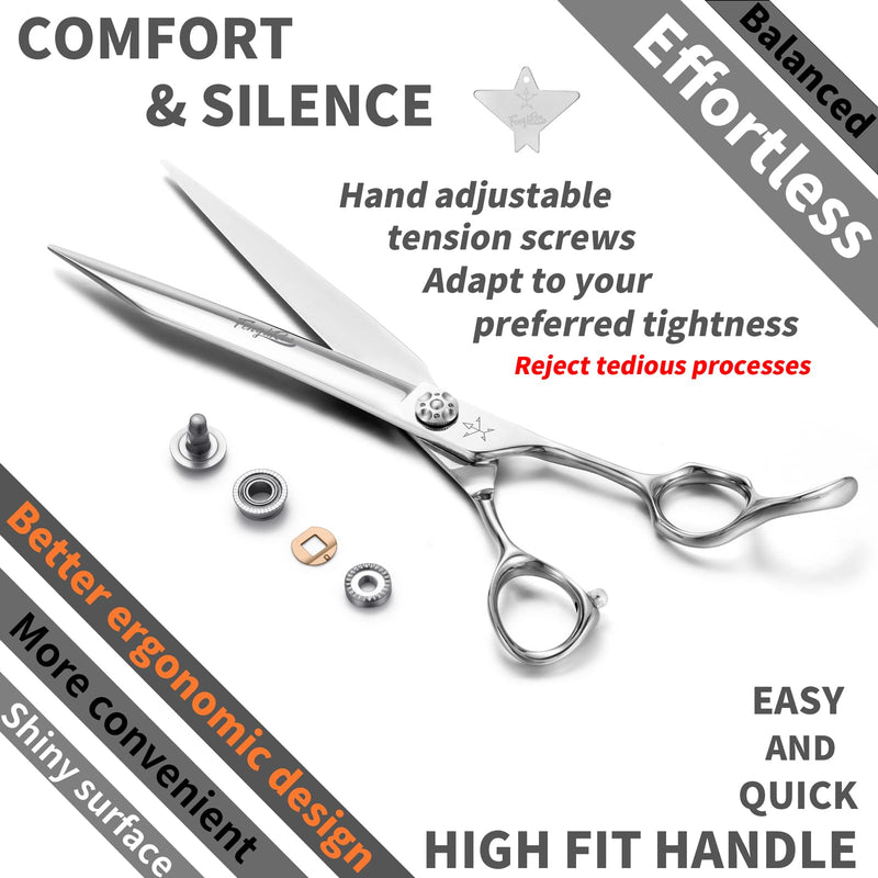 High-end Professional Dog Grooming Scissors Pet Grooming Shears 8 Inches Extremely Very Sharp Made Of Stainless Steel Alloy By Hand For Dog Cat Groomer 8inch Shears - PawsPlanet Australia