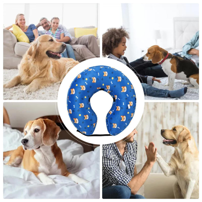 Soft cone for dogs, adjustable donut collar, anti-lick recovery aid for spray and rehabilitation healing accessories, grooming, veterinary training tool, swimming safety collar