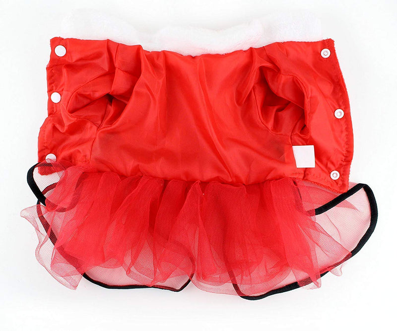 Midlee Mrs. Claus Santa Tutu Dog Dress (X-Large) X-Large