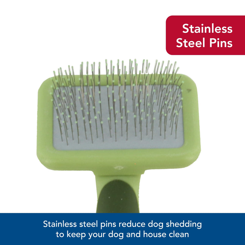 Coastal Pet Safari Dog Soft Slicker Brush - Dog Grooming Brush for Shedding - for Dogs with Short, Medium and Long Hair - Small - 6.5" x 2.5" No Color - PawsPlanet Australia