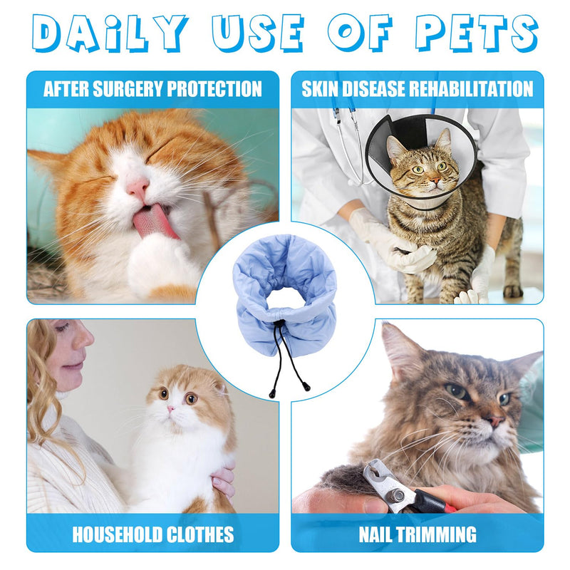 Cat Recovery Collar, Soft Adjustable Cat Cone, Cat Elizabethan Collar Cat Neck Protective Collar Neck Collar After Surgery for Cats Kitten Prevent from Licking Wounds (S) - PawsPlanet Australia