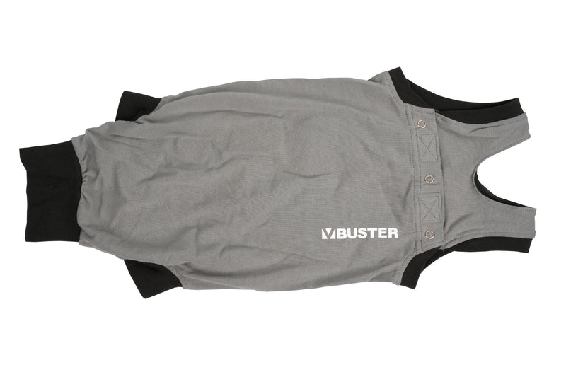Kruuse Buster EasyGo Recovery Suit for Cats – Black/Grey (Small, 13.5") – Soft, Breathable Post-Surgery Bodysuit for Wound Care, Hot Spots & Incontinence – Comfortable Protection for Cats Small, 17.5 in - PawsPlanet Australia