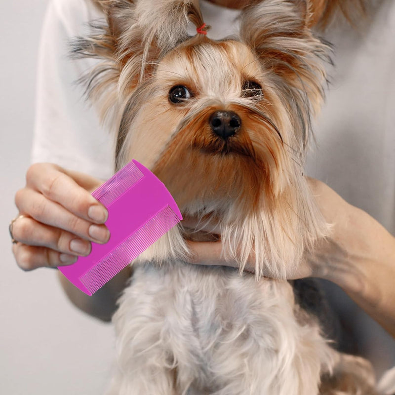 Double Sided Flea Comb For Cats Dogs Puppy, Fine Tooth Comb, Pet Grooming Combs Dandruff Removal Combs,Orange - PawsPlanet Australia