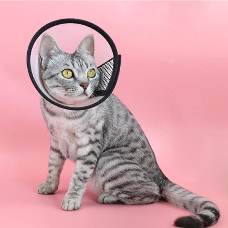 SUQ Pet Cone Recovery, Small Size Cone Adjustable Elizabeth Protective Collar, Anti-Bite Lick Safety Neck Cover, for after Surgery Wound Healing, Bathing, Trimming Nails, Neck circumference 26-33cm