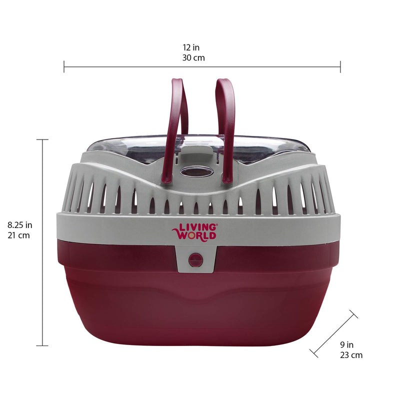 Living World – Pet Carrier for Small Pets, Large 12.0"L x 9.0"W x 8.3"H Standard Packaging - PawsPlanet Australia