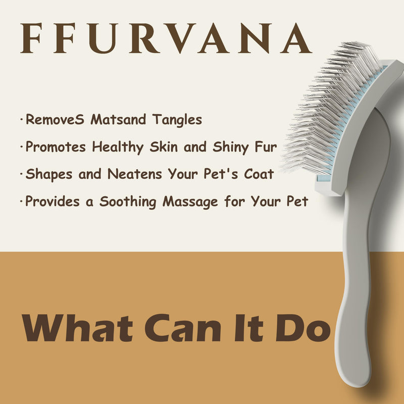 Slicker Brush for Dogs, for Golden Doodles with Long Hair, for Large Pet Dogs, Grooming Pet Hair, Cream White(Large) - PawsPlanet Australia