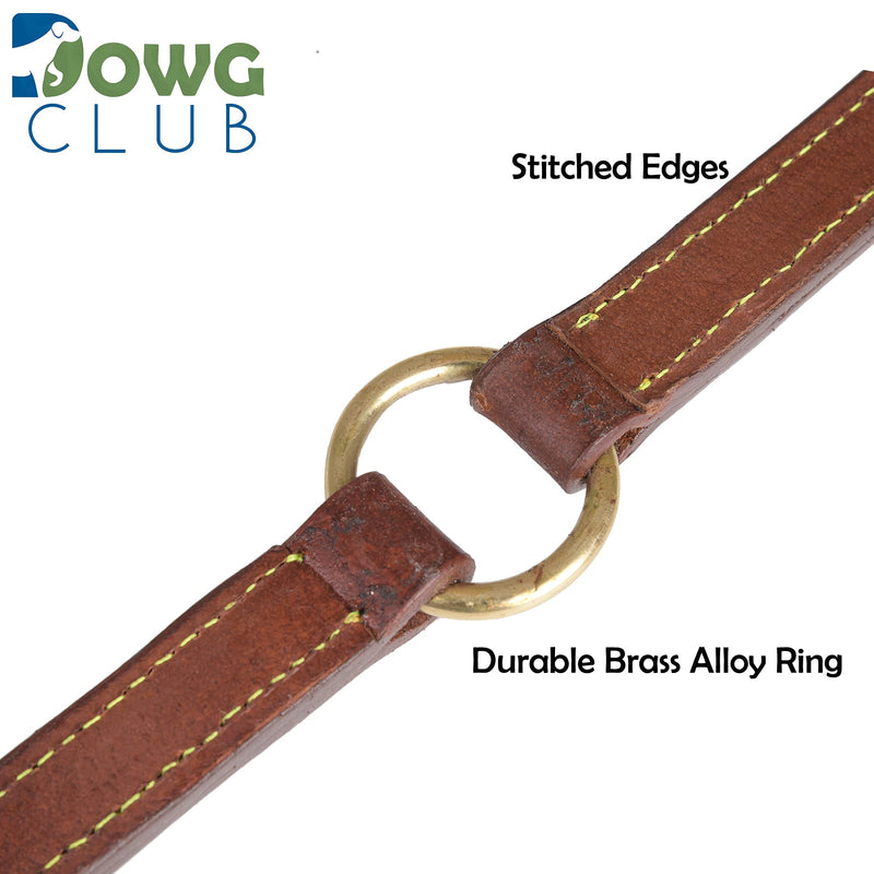 Genuine Leather Coupler for Dog Leash, for Walking 2 Dogs | Multipurpose, Can be Used as Safety Seatbelt Leash in car, Backup Clip for Dog Harness | 20” (Coupler Brown) Coupler Brown - PawsPlanet Australia