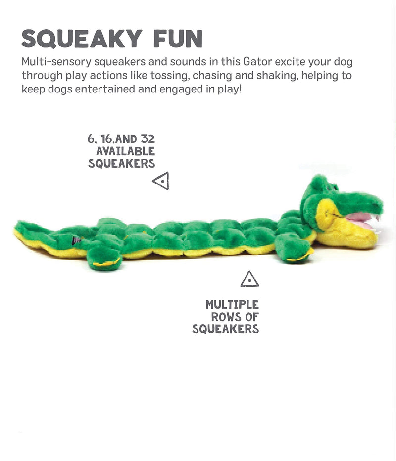 Outward Hound Squeaker Matz Plush Gator Dog Toy, XXL Squeaker Matz Gator 2X-Large (Pack of 1) - PawsPlanet Australia