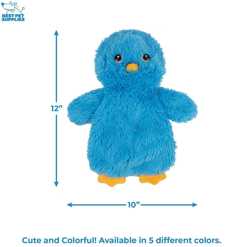 Best Pet Supplies Chicken Crinkle Plush Dog Toys for Interactive Play, Puppy and Senior Indoor Play, Colorful Chicken Toy Shape, Cute and Cuddly - Crinkle Chicken (Blue) Large Crinkle Chicken (Blue) - PawsPlanet Australia