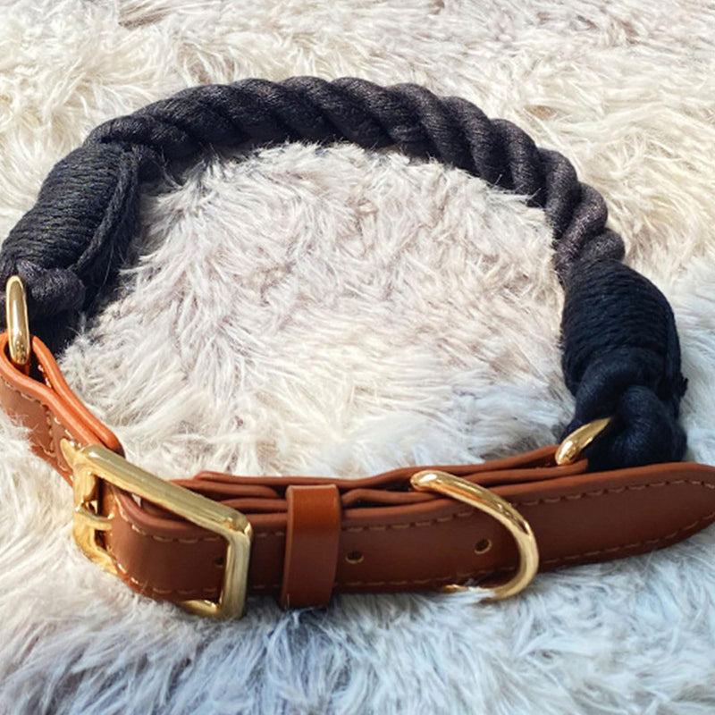 Classic Cotton Dog Collar, Stylish and Robust, Ideal for Small Owners, Quality Pet Accessories, Durable Collar