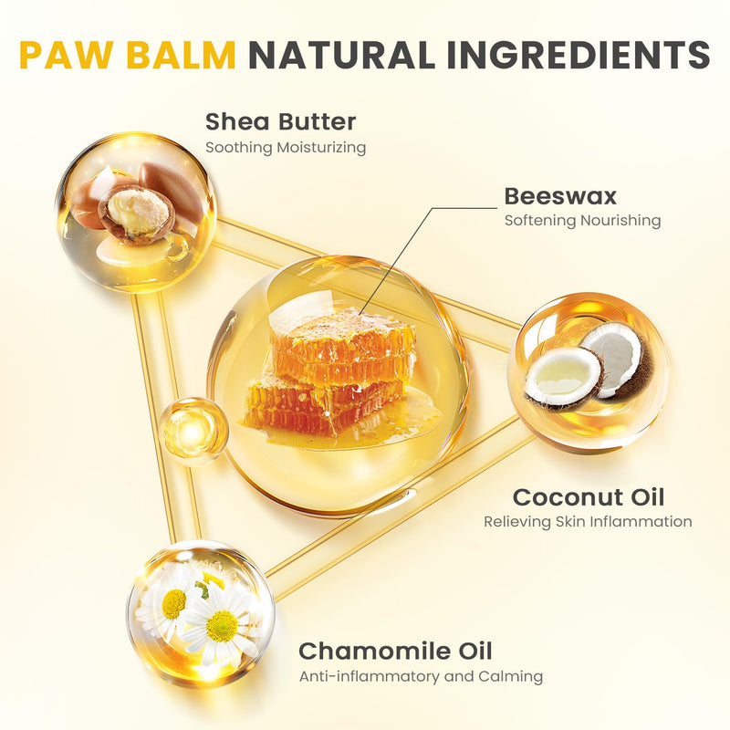 Dog Paw Pad Balm 2 oz | Heals & Moisturizes Dry, Cracked Paws | All-Natural, Safe for Dogs & Cats | Soothes Irritation, Hot Pavement & Cold Snow | Dog Nose Balm for Dry Noses - PawsPlanet Australia