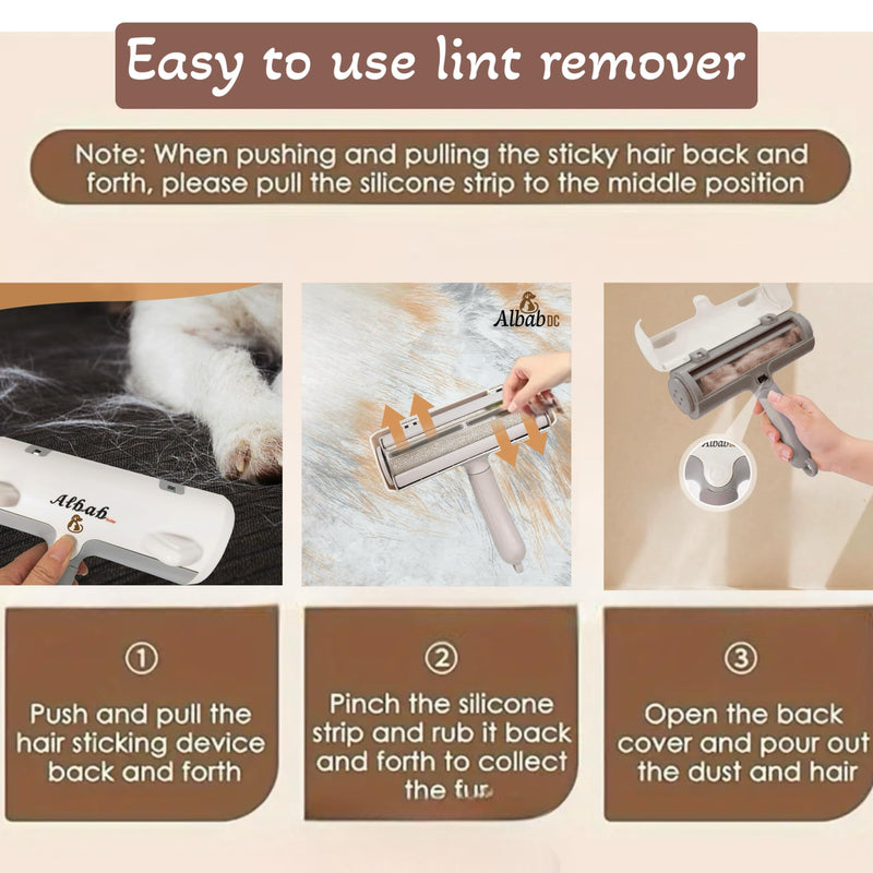 Pet Hair Remover – Reusable Lint Roller – Clean Couch, Furniture, Clothes, Carpet, Bed. Cat Hair Remover Dog Hair Remover Fur Removal Tool No Sticky Tape or Adhesive Needed. (White Grey) White Grey - PawsPlanet Australia