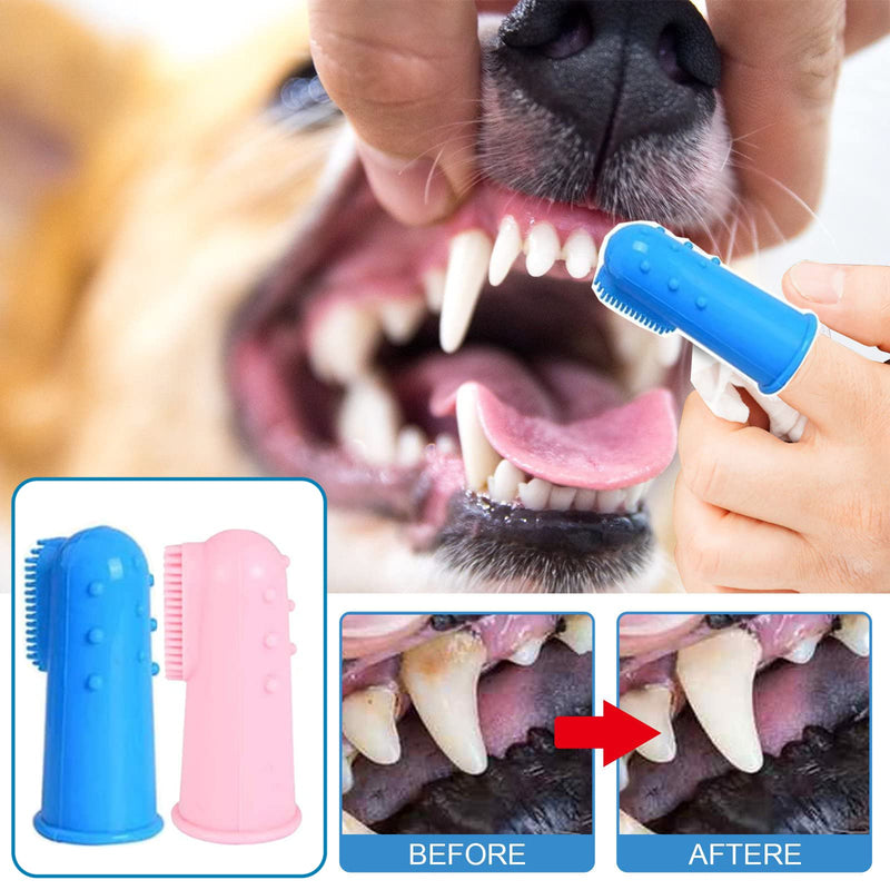 8 Pack Small Dog & Cat Toothbrush Kit, 360º Pet Toothbrush/Mini Head/Dual Head / 10000 Ultra-Soft Bristles Tooth Brush/Finger Toothbrushs for Cat Kitten Doggie Dental Care, Oral Hygiene - PawsPlanet Australia