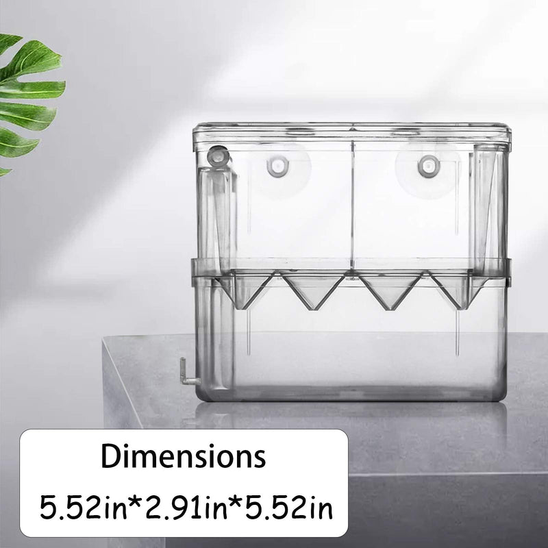 Fish Breeding Box Aquarium Fish Tank Hatchery Incubator Breeder Box Fish Breeding Tanks Acrylic White Breeder Isolation Divider Hatching Boxes with Suction Cups Medium