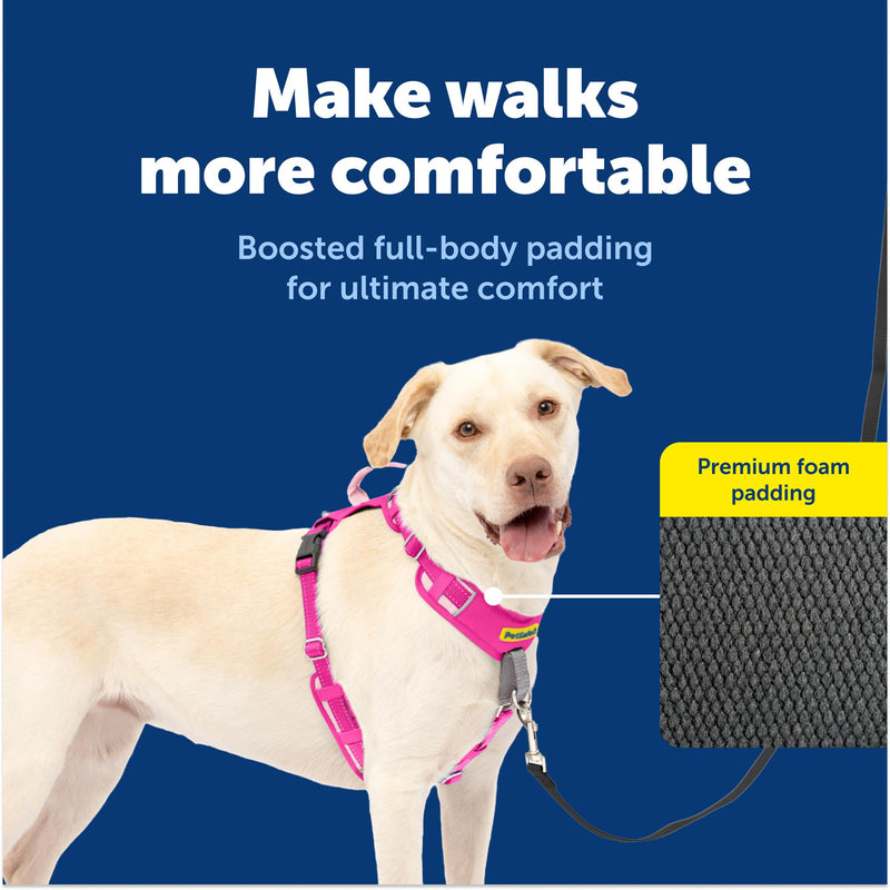 PetSafe Easy Walk Comfort No-Pull Dog Harness - Better Walk Training Harness - Full Body Padded Design - Durable Fabric - 5 Point Adjustable Fit - Everyday Leash Training - Pink - Large - PawsPlanet Australia