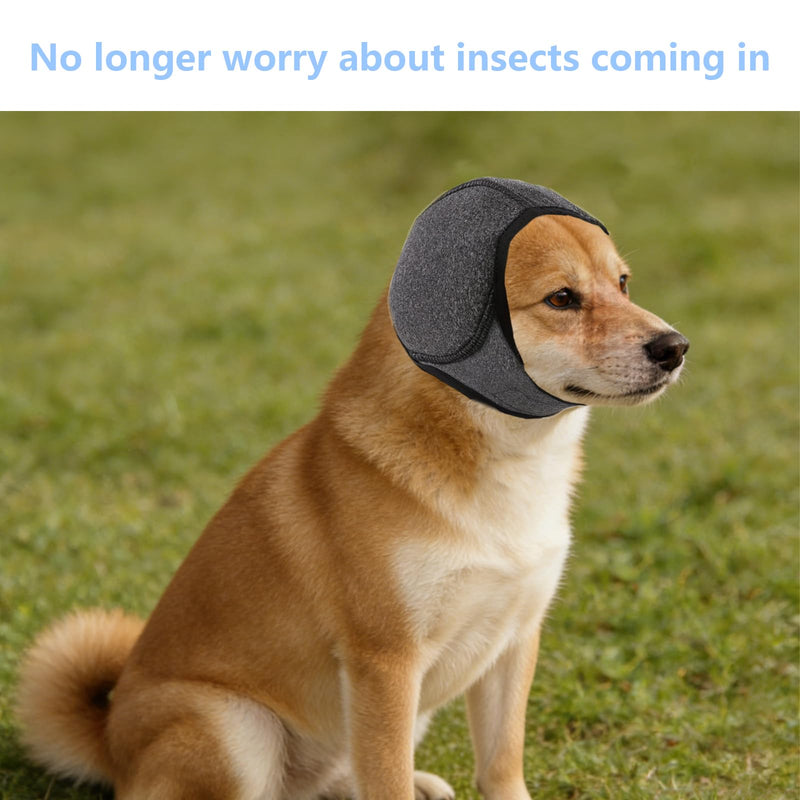 2 Pieces Dog Ear Muffs Dog Snood Ear Protector for Anxiety Relief and Grooming, Pet Dog Earmuff Ear Protectors for Comfort During Outdoor Activity, Cold Weather, Bath (M) M