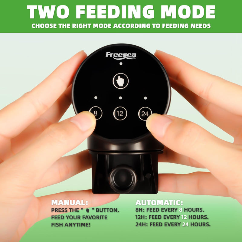 FREESEA Automatic Fish Feeder for Aquarium: Vacation Food Dispenser with Timer for Betta Tank