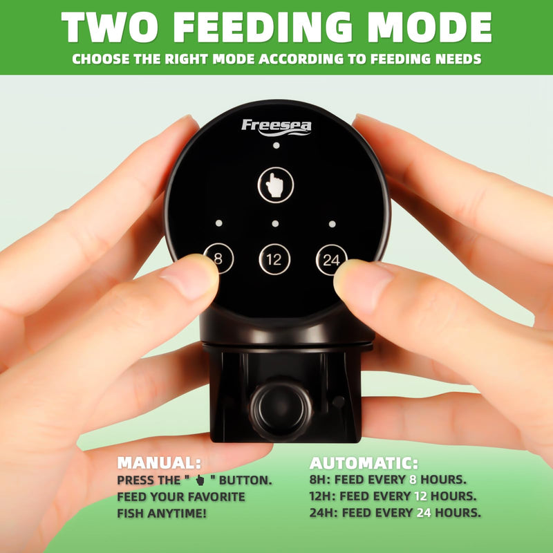 FREESEA Fish Feeder Automatic Dispenser: Aquarium Flakes Food Feeder with Timer Battery FS-069S - PawsPlanet Australia