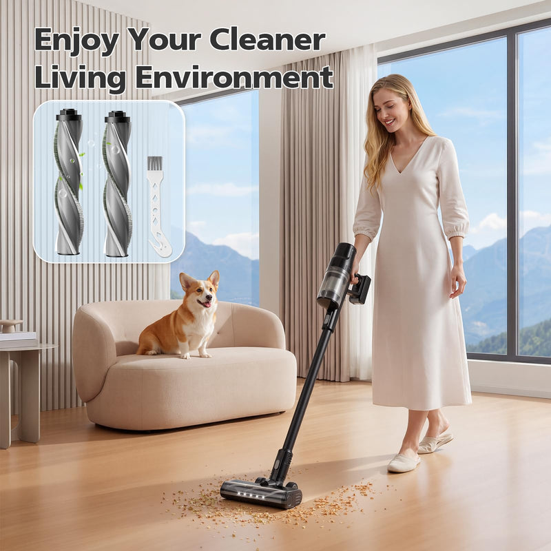 iSingo Replacement Brush Roll Compatible with Bissell Cleanview XR Pet 300W / XR 200W / Powerlifter Turbo Cordless Stick Vacuum, Model# 3797V, 3789U, 3789, 3789X, 3797, 3797W, 2 Pack, Grey Grey Brush - PawsPlanet Australia