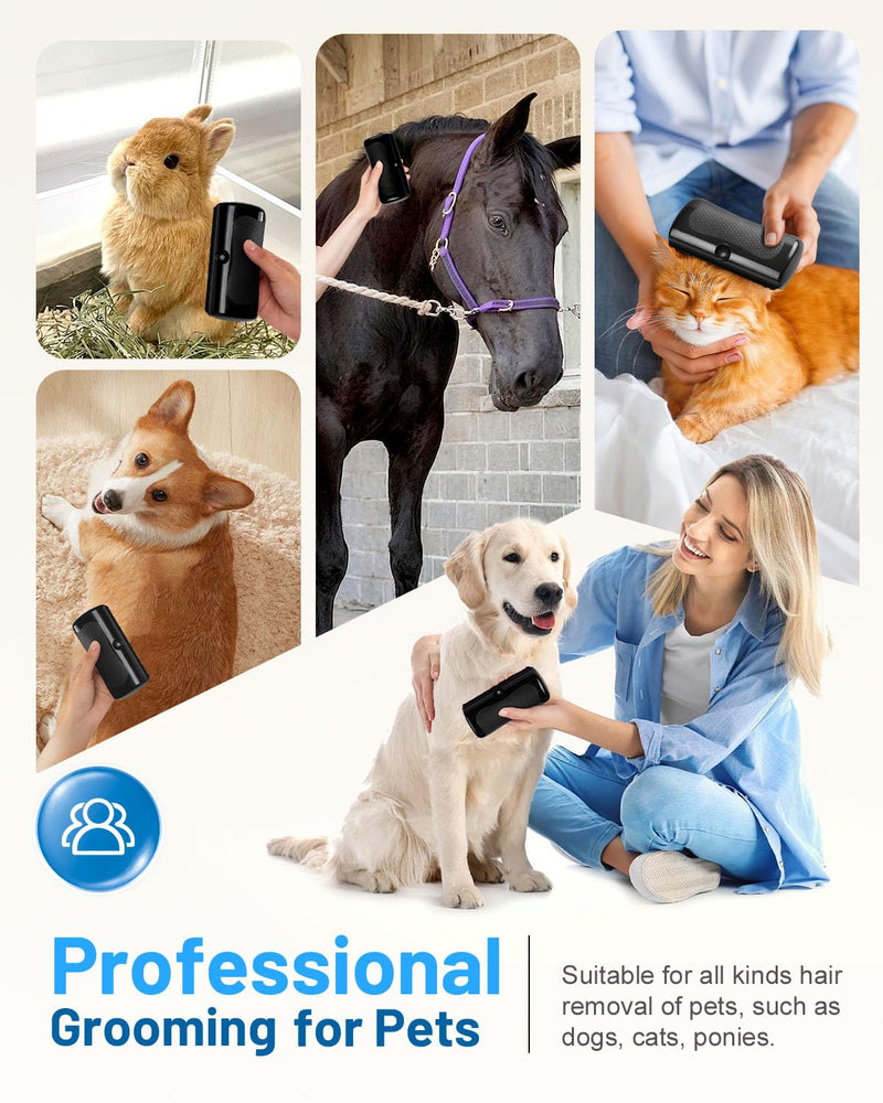 Grooming Pro Deshedding Brush, 2026 Upgraded Groomingpro Deshedding Dog Brush 2.0- Pet Hair Remover Comb, Professional Dog Brush for Shedding Short Haired and Long Haired Dogs Cats Rabbit Horse Black - PawsPlanet Australia